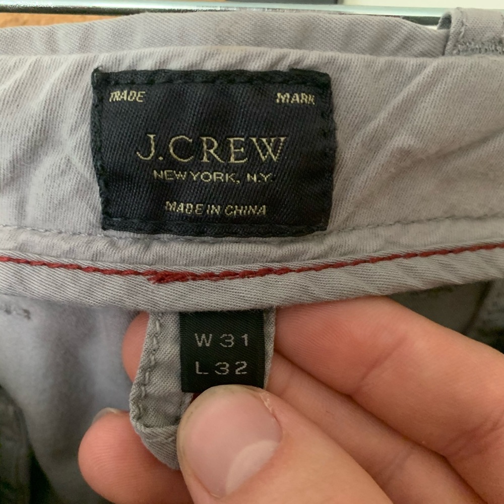 J Crew slim fit flat front grey pants 31x32